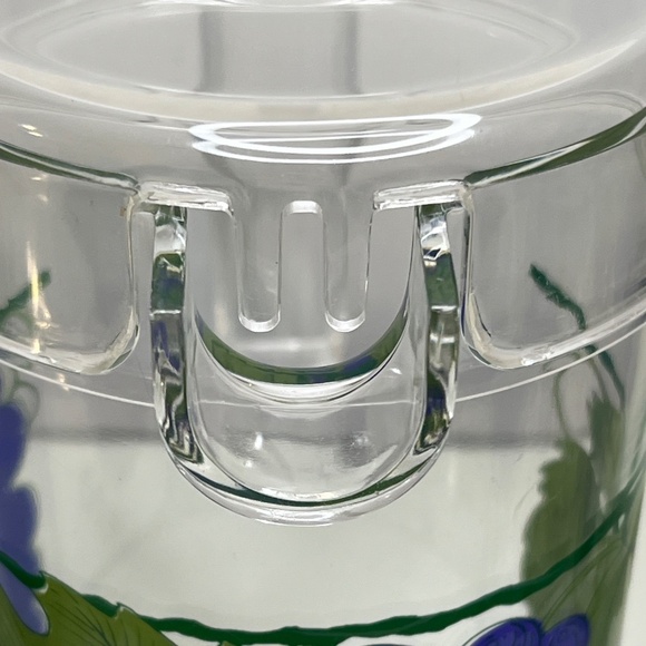 Precisioncraft Canada Vintage Juice Jug Set w/ 6 Cups Hard Plastic Grapes Patio - Picture 5 of 16